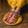 MYINDIECRAFTS Golden Red Anklets