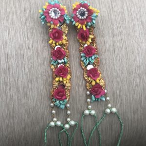 Myindiecraft Yellow – Red Floral Pairphool