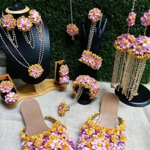 Myindiecraft Bridal Floral Jewellery Set