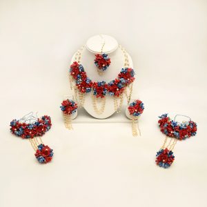 Myindiecraft Red Navi Floral Jewellery