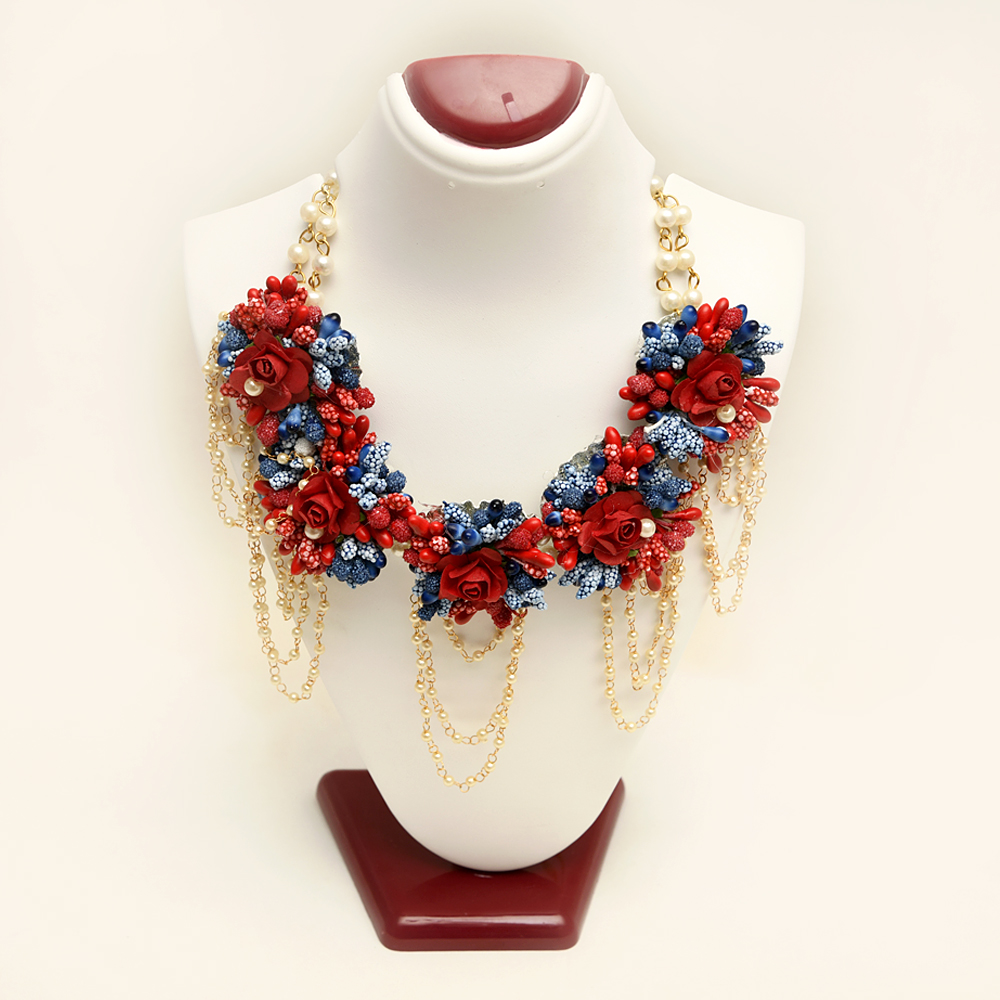 Myindiecraft Red Navi Floral Jewellery - Image 3