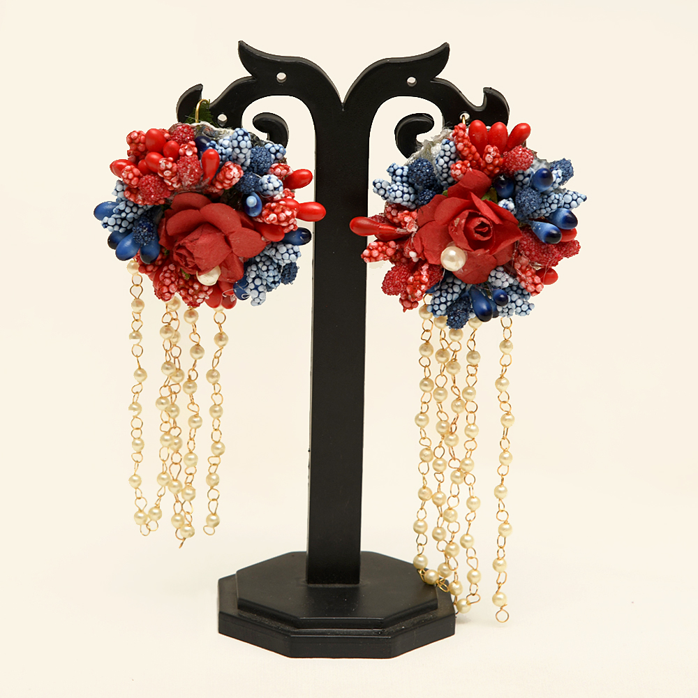 Myindiecraft Red Navi Floral Jewellery - Image 4