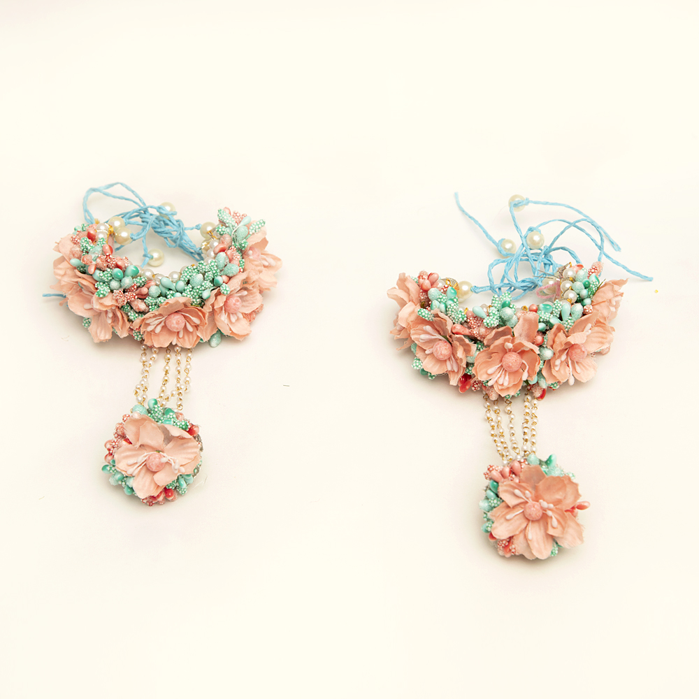 Myindiecraft Peach Breeze Floral Jewellery Set - Image 5