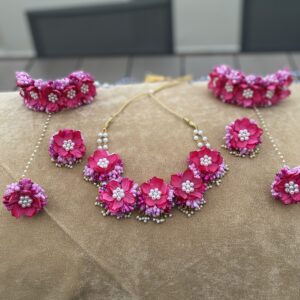 Myindiecraft Mehek Pink Floral Jewellery