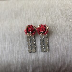 Myindiecraft Red Mirror Jewellery Set