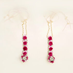 Myindiecraft Anklets Pink Pair Floral Jewellery
