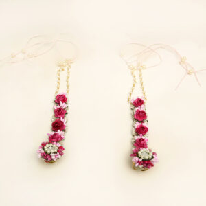 Myindiecraft Anklets Pink Pair Floral Jewellery