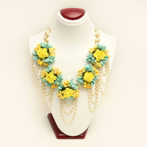 Myindiecraft Sun Mint Floral Jewellery Set