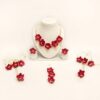 Myindiecraft Red spring Floral jewellery