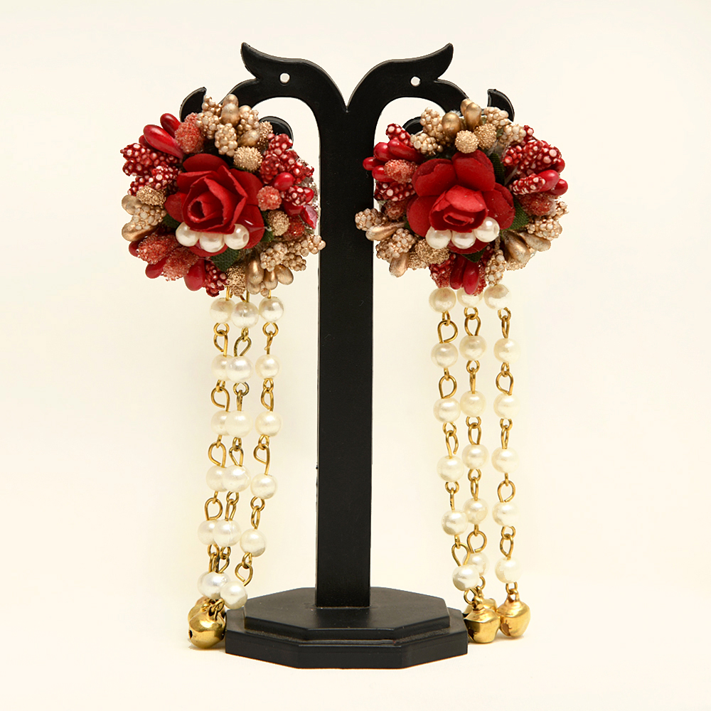 Myindiecraft Red Golden Jewellery Set - Image 2