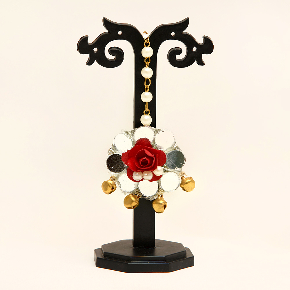 Myindiecraft Red Golden Jewellery Set - Image 6