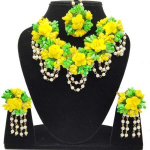 Myindiecraft Lemon Green Floral Set