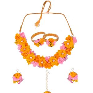 Myindiecraft Pink-Yellow Floral Set