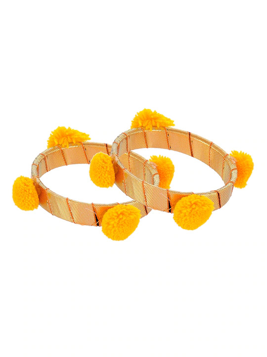 Myindiecraft Yellow Pom-pom Floral Set - Image 4