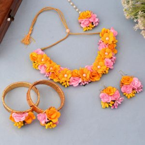 Myindiecraft Pink-Yellow Floral Set