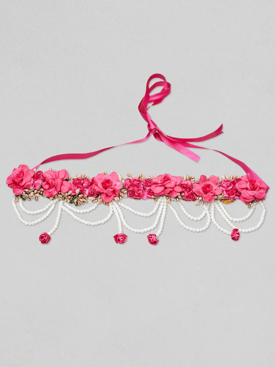 Myindiecraft Full Bridal Floral Jewellery Set - Image 4
