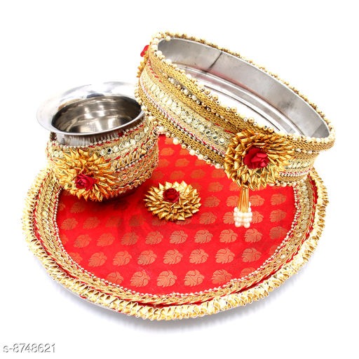 Myindiecraft Karvachauth Pooja thali set