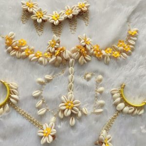 Myindiecraft Floral Jewellery Set Haldi Set