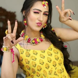 Myindiecraft Floral Jewellery Set for Haldi Mehndi Wedding