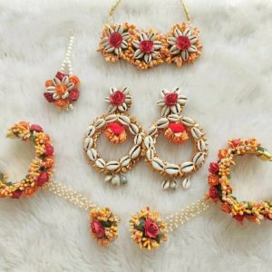Myindiecraft Floral Jewellery Set Haldi Set