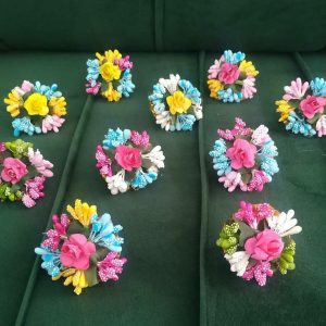 Myindiecraft Artificial Flower Rings / Wedding Favours / Bridesmaid Giveaways ( Set of 30 ) set