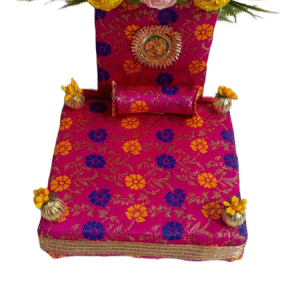 Myindiecraft Wooden Laddu Gopal Singhasan for God Idols – Mandir Decor & Gifts